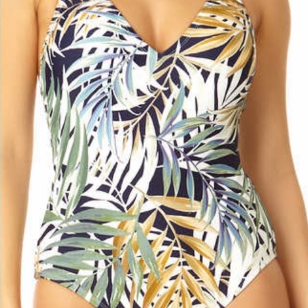 Hurley Swimsuit Women’s XX-Large Cayman Palms One Piece Stretch UPF 50+